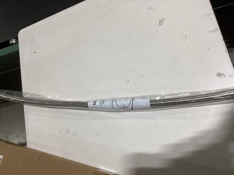 Condition photo showing Good Condition for curved shower curtain rod, adjustable 40-72 inches extra wide curved shower rods for bathroom, rust proof shower rod, stainless steel curved curtain rod for shower, bathtub, brushed nickel brushed nickel 40-72 inches