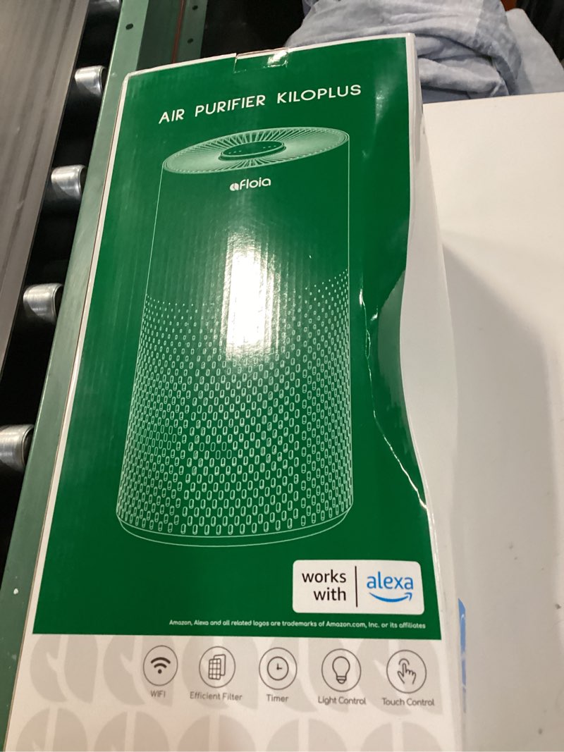 Condition photo showing New/Like New for afloia air purifiers for home bedroom large room up to 1076 ft², smart wifi works with alexa, 3-stage filter cleaner odor eliminator, pet dander pollen allergy dust mold smoke, 22db, kiloplus white