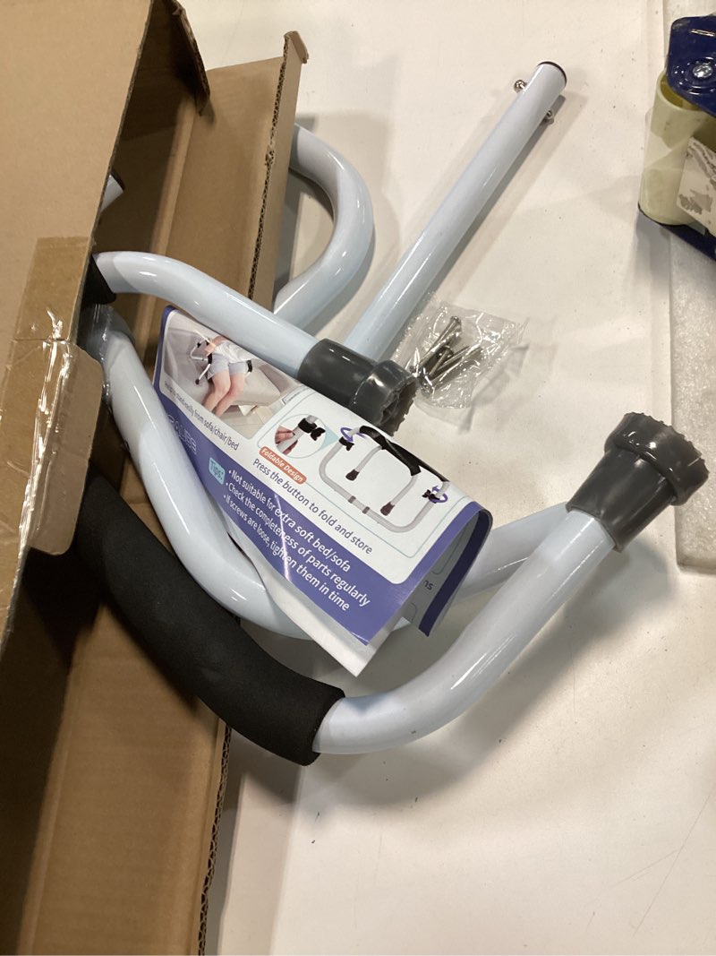 Condition photo showing Good Condition for Stair Assist Cane for Seniors: Stair Climbing Handles for Sore Knees & Post-Surgery - Portable Step Walking Helper for Elderly - Mobile Stairlift Climbing Assist Cane with Wide Anti-Slip Base White