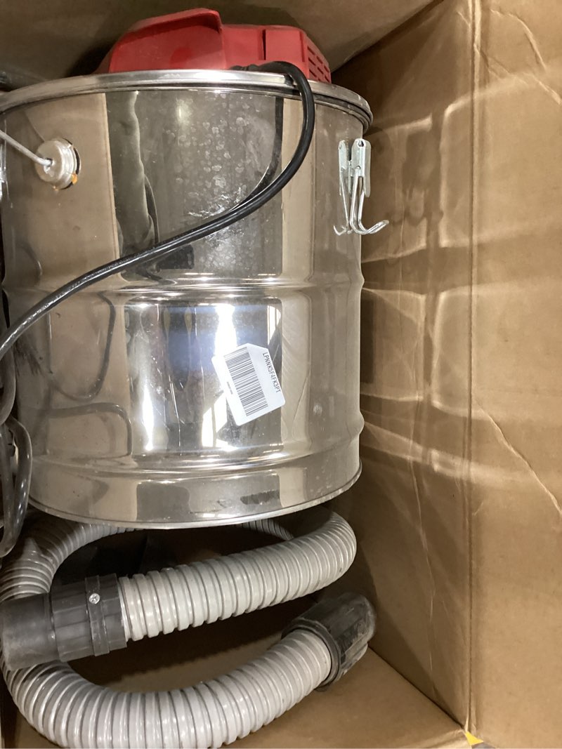 Condition photo showing As Is for Vacmaster Vac EAV508S 1102 5-Gallon 3.5 Peak HP Premium Stainless Steel Ash Vacuum, Red Edition 5 Gallon