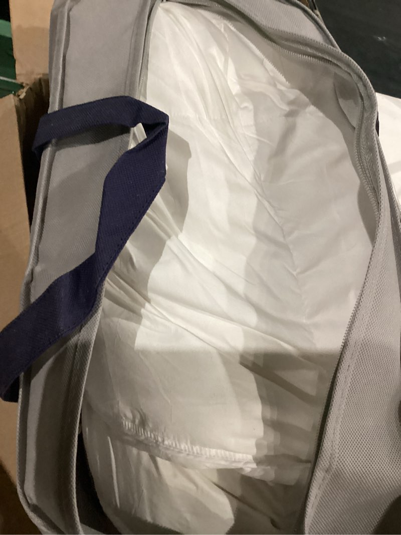 Condition photo showing As Is for (similar to )globon summer down comforter king size, extra lightweight blanket/duvet insert for hot sleepers, noiseless & extra soft,106x90 inches,white white-extra lightweight king106*90in