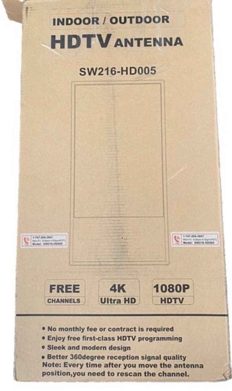 digital tv antenna hdtv indoor/outdoor sw216-hd005 1080p, 4k ultra hd