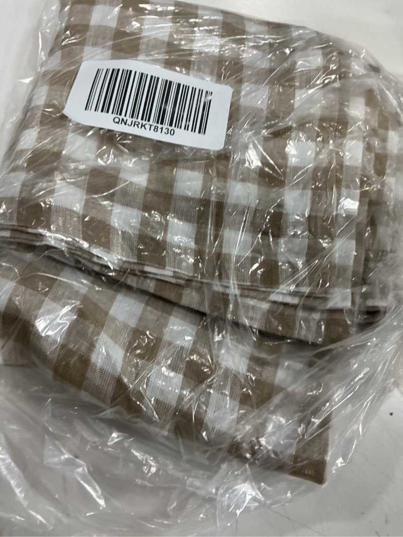 Condition photo showing Good Condition for european linen gingham euro sham, euro, cafe gingham