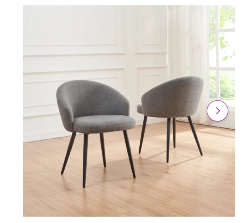 yandier 19.1" wide fabric dining chairs (set of 2) - upholstered seats, modern comfort?