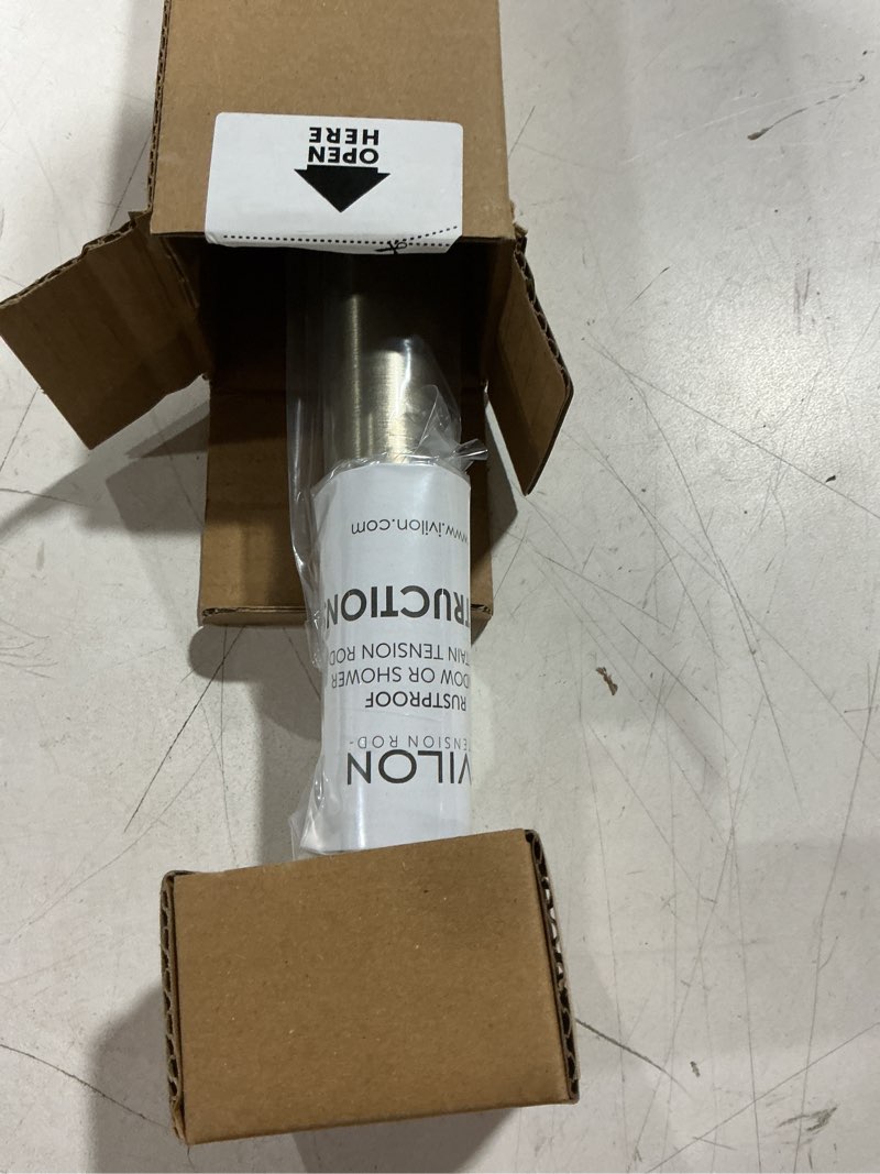 Condition photo showing Good Condition for ivilon tension curtain rod - hexagonal spring tension rod for windows or shower, 24 to 36 inch, brushed nickel 24" to 36" brushed nickel
