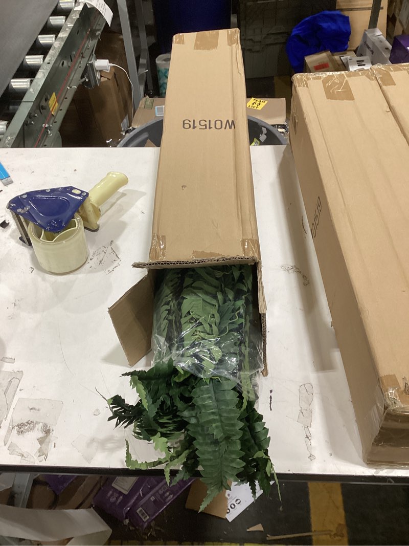 Condition photo showing New/Like New for jutom artificial ferns outdoors faux boston fern bush 88 long silk branch large fake shrubs for house office garden outdoors indoor decor arrangement, 29.5 inch(1 pcs)