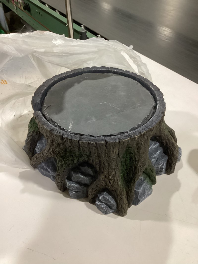 Condition photo showing As Is for Bearded Dragon Basking Platform, Large Reptile Basking Platform, Reptile Hides and Caves for Adult/Juvenile Bearded Dragon Gecko Lizard Turtle, Climing Slate Heat Rock Hideout