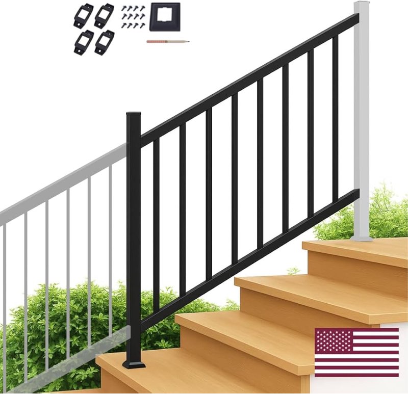 CR Fence & Rail Guard Rail Stairs, 2X 36 End Posts, Compatible with V1 Guard Rail Stair Section Kit 