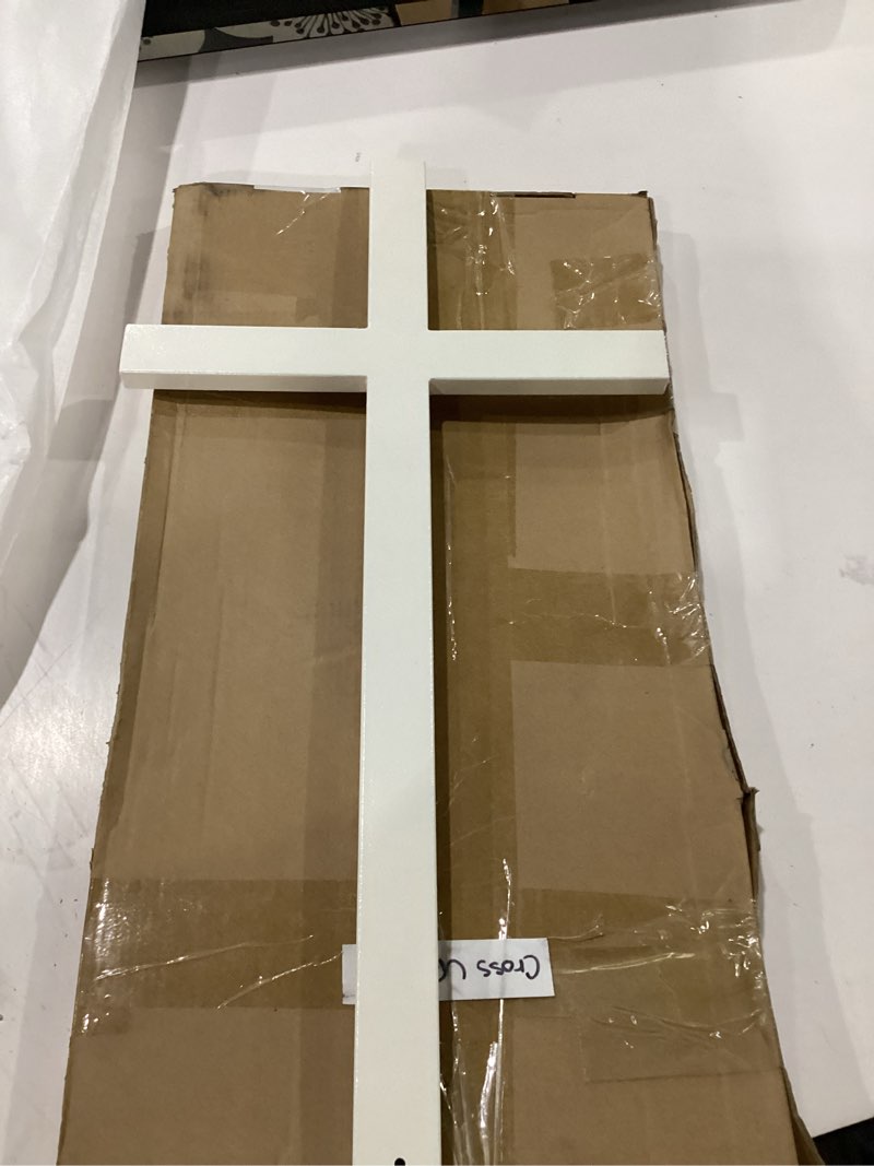 Condition photo showing New/Like New for memorial crosses for roadside,graves,cemetery,garden, gravesite,funeral, temporary grave marker for dad,mom,grandpa,men,women, sympathy bereavement gift,headstone replacement (medium 22"x12")