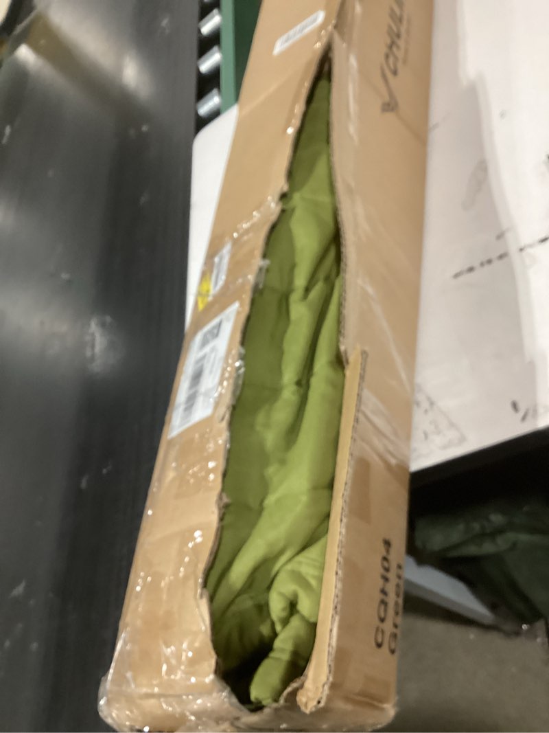 Condition photo showing Good Condition for Double Quilted Fabric Hammock with Hardwood Spreader Bars and Pillow 450 LBS Capacity 2 Person Large Hammock for Outdoor Patio Backyard Poolside - Green