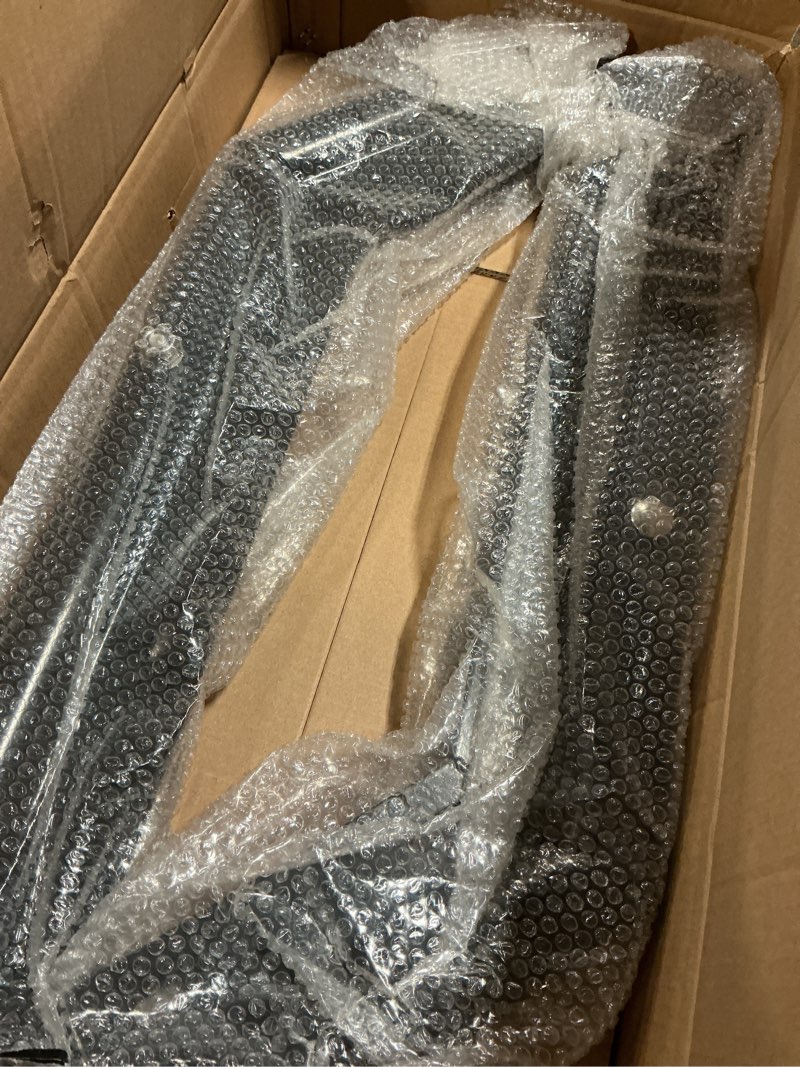 Condition photo showing Good Condition for black angled spring loaded mud flap hanger bracket set 1-1/8" bolt spacing 27.5" length fit for semi trucks, 2pcs
