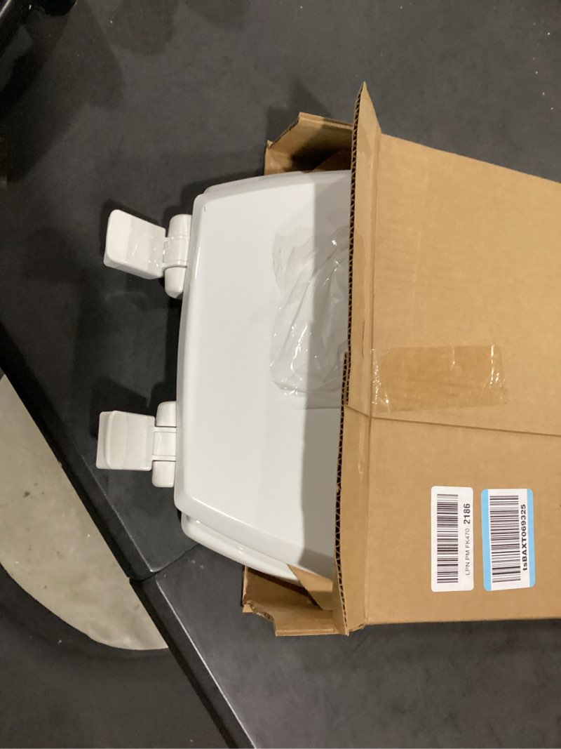 Condition photo showing Good Condition for mayfair cassel slow close toilet seat, easy clean, non slip premium wood seat, easy install, made in usa, round, white round 1 - toilet seat