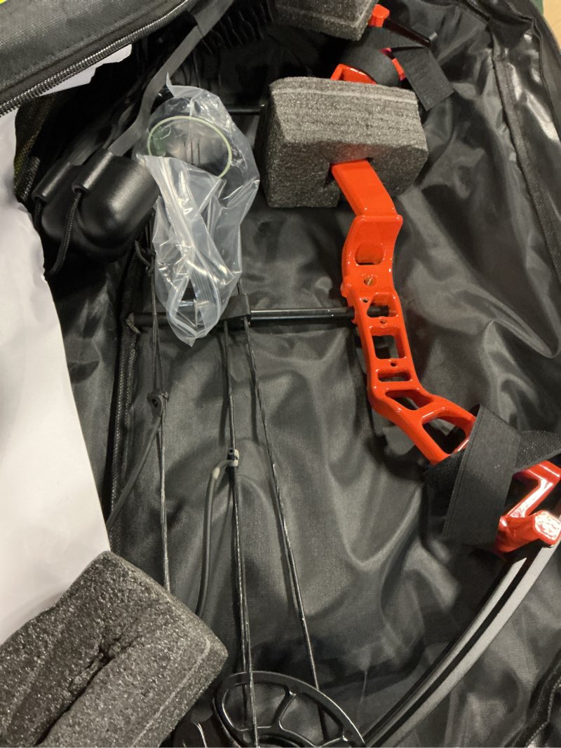 Condition photo showing As Is for compound bow set 10-40lbs for pull child right hand lightweight design bow adjustable 16"~28" draw length ibo 290fps new 2024 professional set for youth&kids