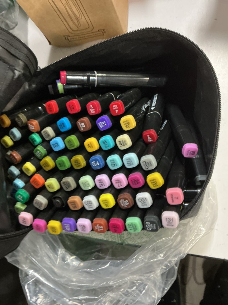 Condition photo showing Good Condition for Tommax 130 Colors Dual Tip Alcohol Markers, Sketch Markers Set for Kids Adults Artists Painting, Coloring, Sketching, and Drawing Alcohol Based Markers Pen