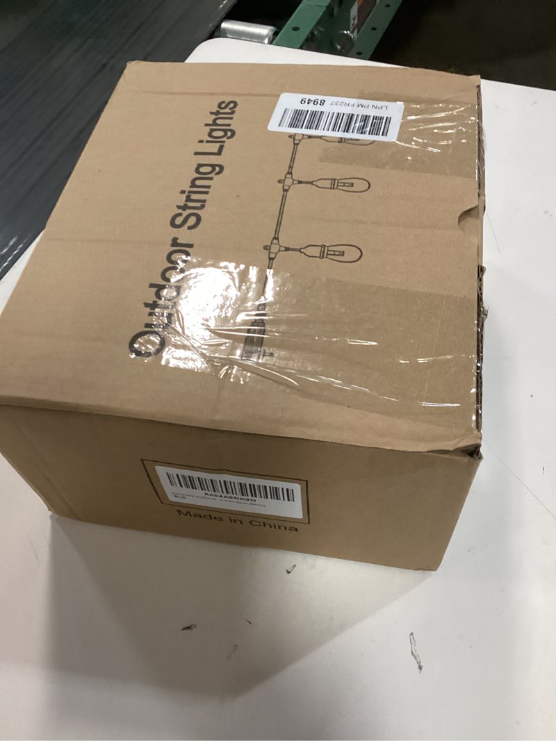 Condition photo showing Good Condition for Outdoor RGB Solar String Lights, 48FT Dimmable Patio String Lights with Shatterproof Edison Bulbs, Remote, Commercial Solar String Lights for Cafe, Patio, Yard, Party