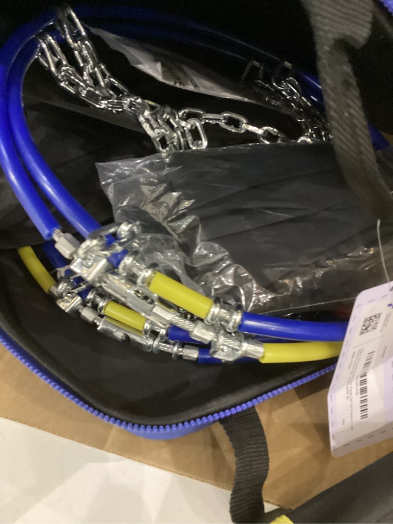 Condition photo showing Good Condition for Snow-Chains Auto Fixing 1 Min Quick Installation Tire-Chains, Heavy-Duty Emergency Tire Traction Chain for Pickup Trucks and Off-road SUV Car Tires 265 275 285 295 305 - Set of 2 (HYR-B)