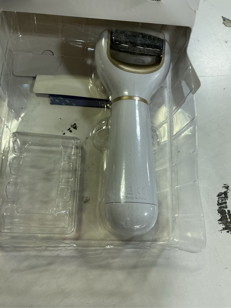 Condition photo showing Good Condition for amopé pedi perfect electric callus remover foot file w/ diamond crystals, pedicure tool for feet, removes hard & dead skin, feet scrubber & buffer, splashproof, w/ extra coarse roller head, 1 count