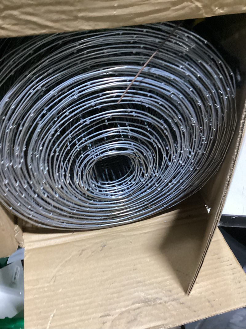 Condition photo showing As Is for tongmo 2 ft x 100 ft black pvc coated welded wire fence, 16ga garden chicken wire fence roll, mesh size 2" x 4" hardware cloth, ideal for yard protection and poultry netting 2ft*100ft black