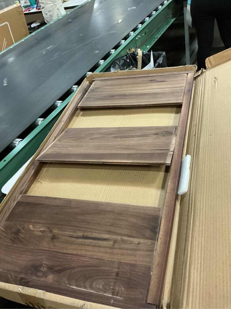 Condition photo showing As Is for MAGIGO 40 x 20 Inches Extra Large Extra Long Rectangle Black Walnut Wood Ottoman Tray, Serve Tea, Coffee Classic Wooden Decorative Walnut Serving Tray 40" x 20" x 1.1"