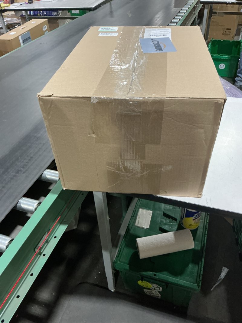 Condition photo showing New/Like New for VUSIGN 360 QT Stackable Storage Bins with Lid, Folding Storage box with Wheels, Collapsible Plastic Storage Bins for Closets, Stackable Storage Organizer, Storage Containers, 4Pack, White