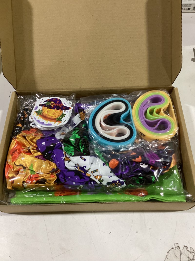 Condition photo showing New/Like New for Capoda 86 Pcs Halloween Party Favors Set Horror Gifts Bulk Include 12 Makeup Bags 12 Silicone Bracelets 12 Hair Scrunchies 50 Stickers for Women Classroom Office Birthday Party Supplies