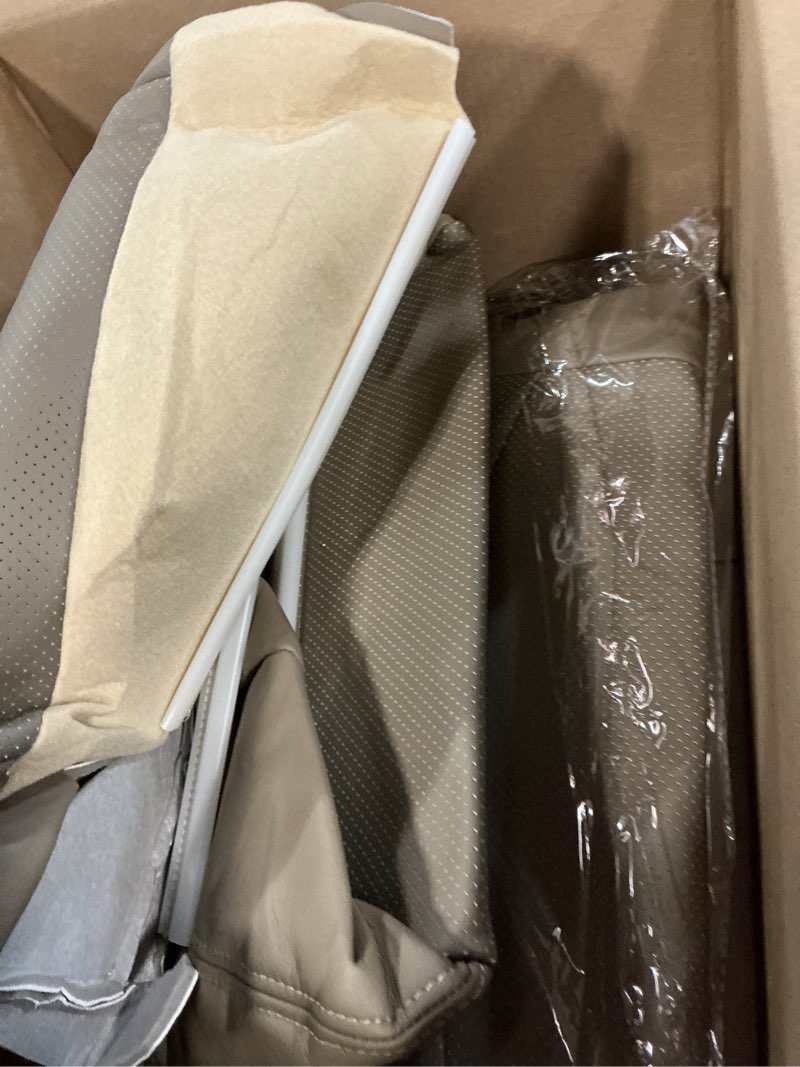 Condition photo showing As Is for secosautoparts driver & passenger bottom replacement perforated leather seat cover tan compatible with dodge ram 2500 3500 4500 5500 laramie sport slt 2009 2010 2011 2012 2013 2014 2015 2016 2017 2018