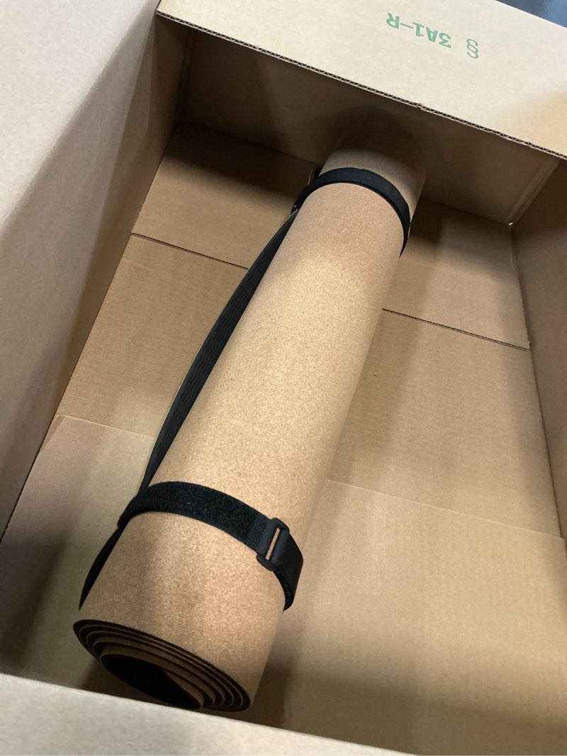 Condition photo showing As Is for Premium Cork Yoga Mat 1/4 & 2/5 Inch Thick 72 x 26 in, Thick Cork and TPE Non Slip Yoga Mats for Women Men, Sweat Proof Eco-friendly, Great for Hot Yoga & Workouts Brown 6MM