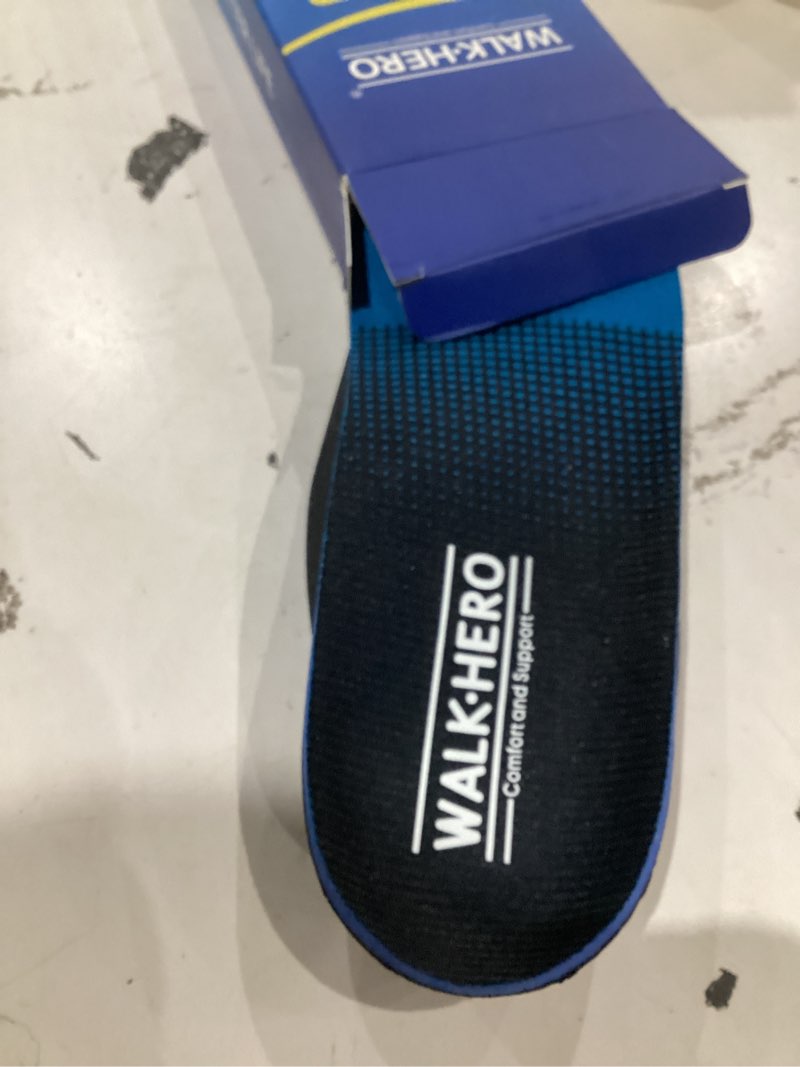 Condition photo showing As Is for inserts relieve plantar fasciitis - flat feet insoles arch supports, orthotic insoles for foot pain arch pain reduce muscle fatigue absorb shock (mens 4-4 1/2 | womens 6-6 1/2) mens 4 - 4 1/2 | womens 6 - 6 1/2 blue