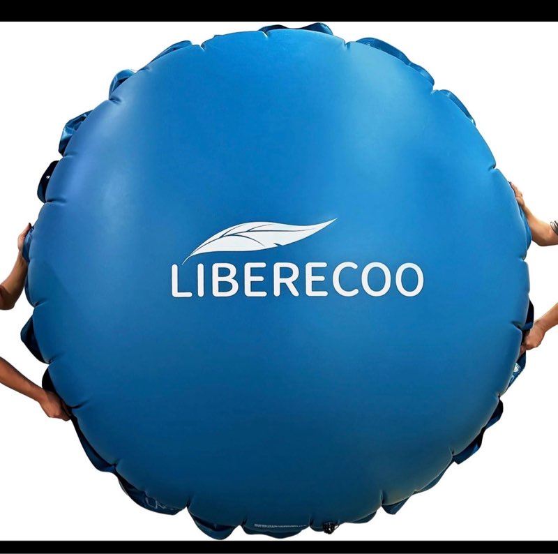LIBERECOO 10FT Round Pool Cover Pillows for Above-Ground Swimming Pools, 0.4mm Extra Durable Long-Lasting Inflatable Winter Pool Pillows,Ropes Included 10 ft. (Round)
