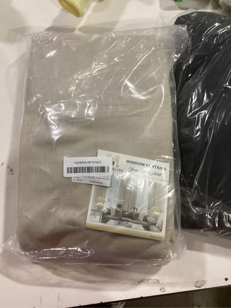 Condition photo showing Good Condition for H.VERSAILTEX 100% Blackout Curtains for Bedroom Thermal Insulated Linen Textured Curtains Heat and F