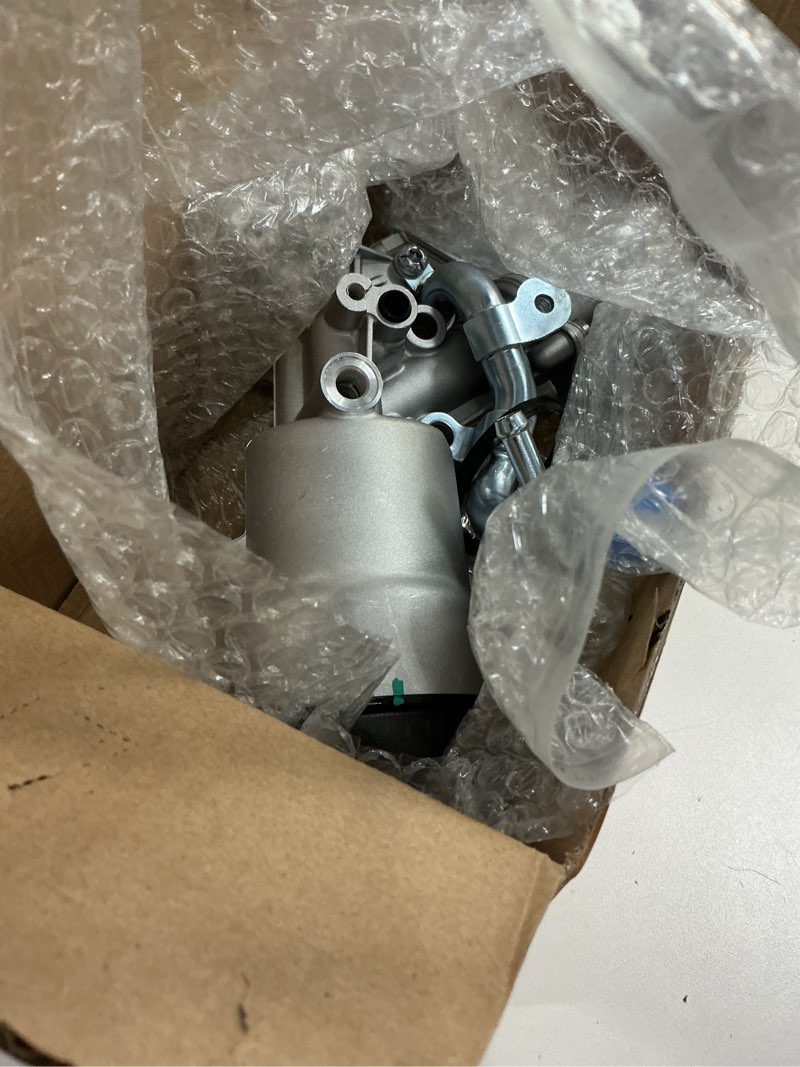 Condition photo showing New/Like New for engine oil cooler filter housing assembly adapter with gasket, filter insert, aluminum cap compatible with 1.4l turbo 2011-2021 chevy cruze sonic trax buick encore replace# 918-428 55566784 aluminum cap engine 1.4l