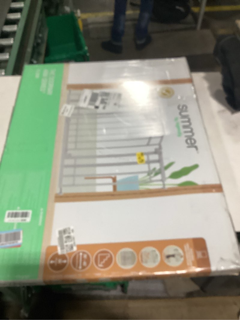 Condition photo showing New/Like New for Ingenuity Decorative Extra Tall Baby Gate & Dog Gate, 28.5"-48" Wide, 36" Tall, Hardware or Pressure Mounted, Install on Top or Bottom of Stairs, Banister, or Doorway - White