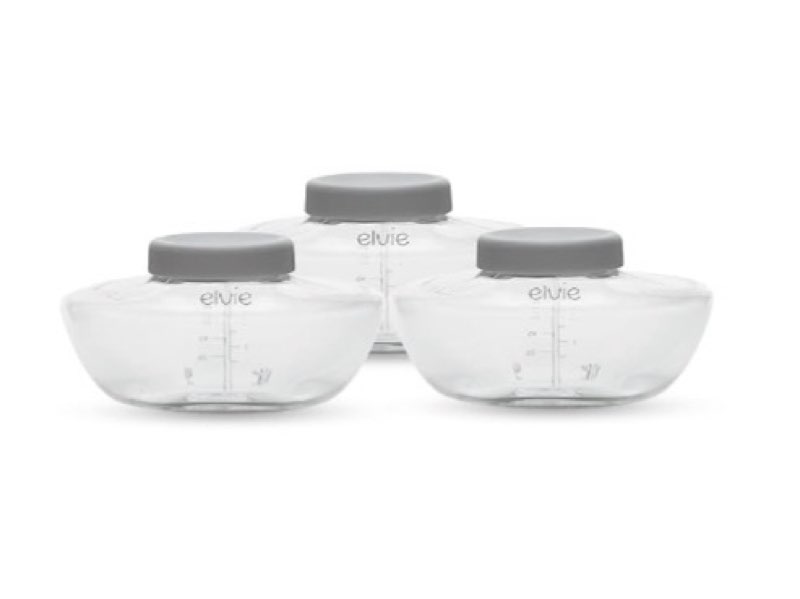 Elvie Pump Breastmilk Storage Bottles | Compatible with Elvie Electric Breast Pump | Breast Milk Storage Baby Bottles for Breastfed Babies | Breast Feeding Essentials | 3 Pack