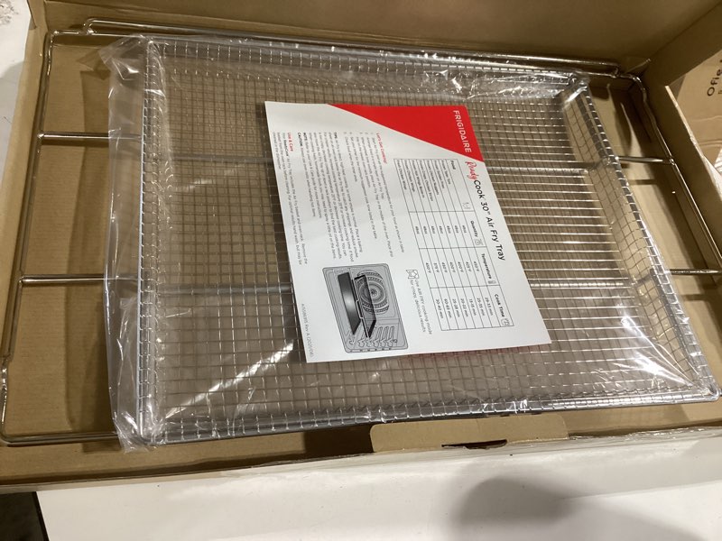 Condition photo showing Good Condition for frigidaire 30-in gas and electric range air fry tray ( stainless steel )