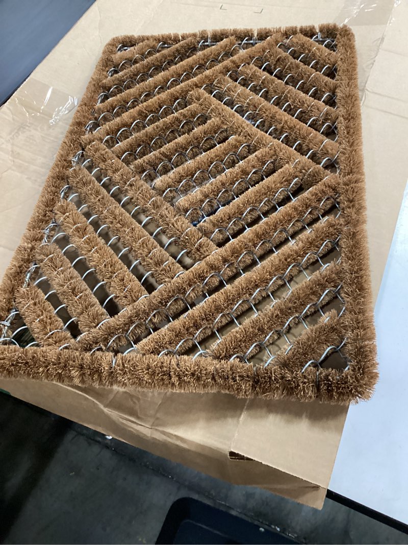 Condition photo showing Good Condition for imports decor spiral doormat, overlapping cross hatch, 16-inch by 24-inch