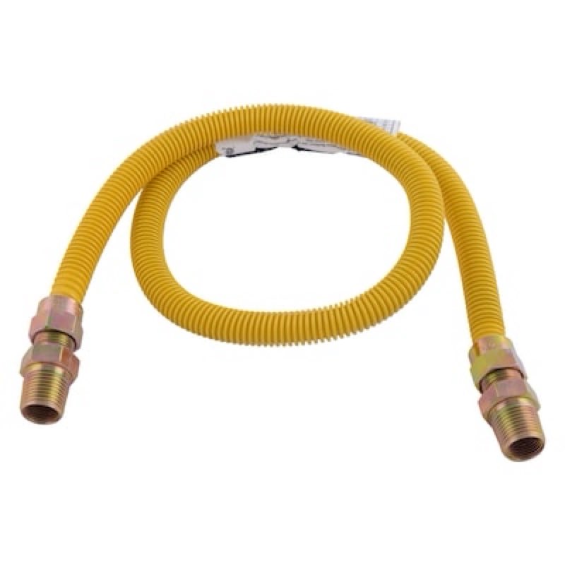 eastman 48-in 1/2 -in mip inlet x 1/2 -in mip outlet stainless steel gas connector