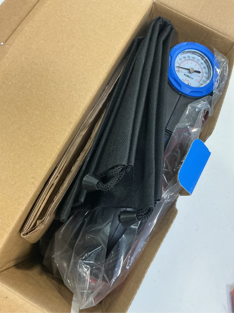 Condition photo showing As Is for Kobalt 12-Volt Car Air Inflator