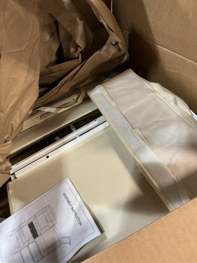 Condition photo showing Good Condition for BBLIKE Diaper Caddy Organizer with Hanging Rack - 3 Tier Rolling Baby Storage Cart with Drawers and Side Pockets for Newborn Diaper Organization for Nursery, Crib, Bedroom, Changing Table, Beige