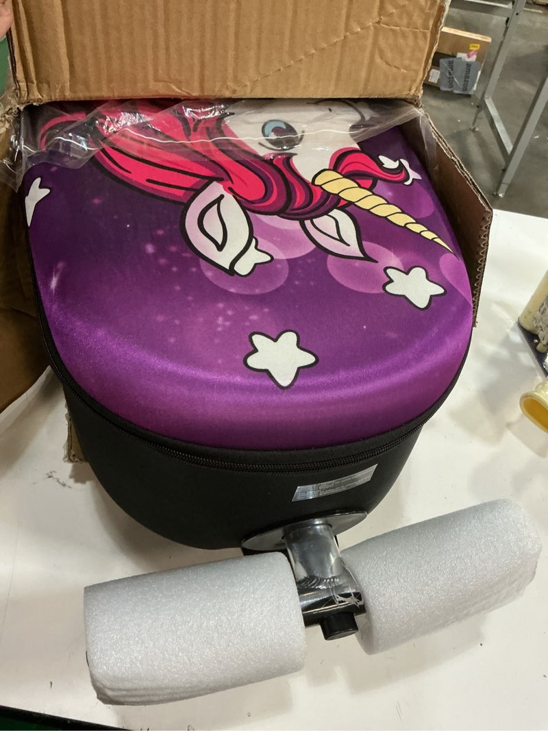 Condition photo showing Good Condition for baotree 2-in-1 ride-on scooter suitcase, scooter luggage for kids ages 5-12, foldable & lightweight carry with led light-up wheels large purple