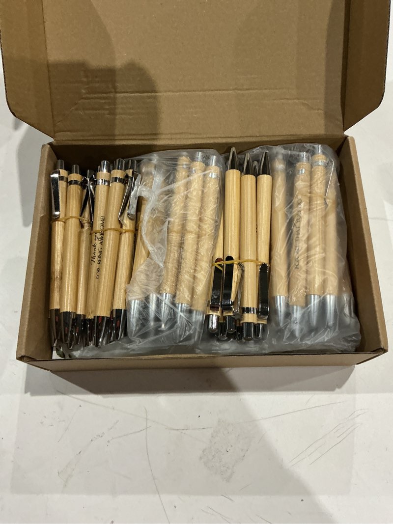Condition photo showing As Is for fulmoon 60 set appreciation gifts valentine gifts for office coworkers may you be proud sign wood bamboo pen with thank you bookmark for classroom teacher student employee valentine party favor