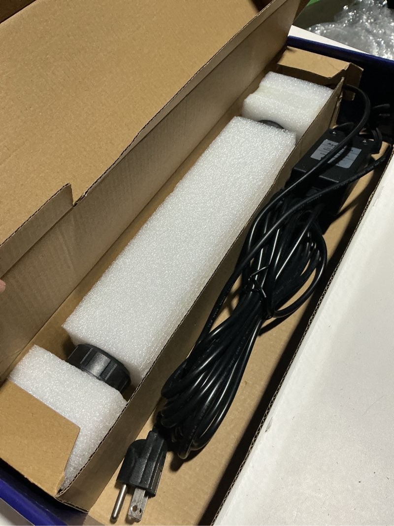 Condition photo showing As Is for ayamaxon 32w uv submersible aquarium light for 100-2000 gallon?aquarium uv light water clarifier for pond, pool, hot tub & cold plunge with fish tank control 32 watts