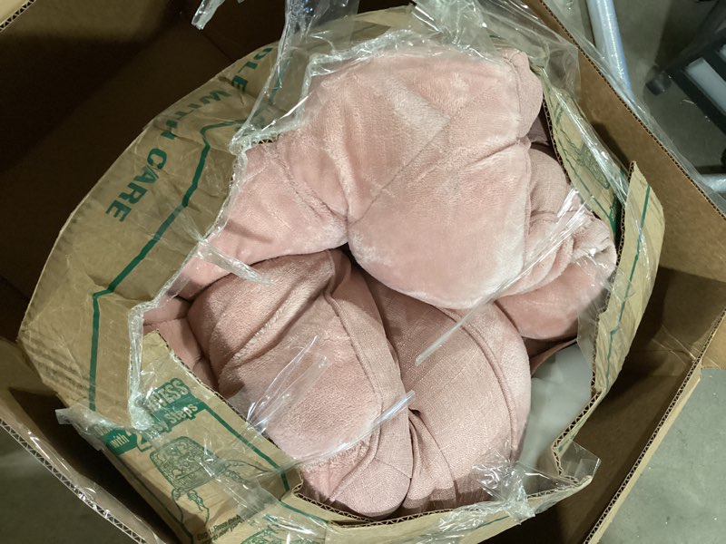 Condition photo showing Good Condition for eheyciga orthopedic dog beds for extra large dogs, waterproof memory foam xxl dog bed with sides, non-slip bottom and egg-crate foam big pet couch bed with washable removable cover, dusty pink 52.0"l x 41.0"w x 8.0"th dusty pink