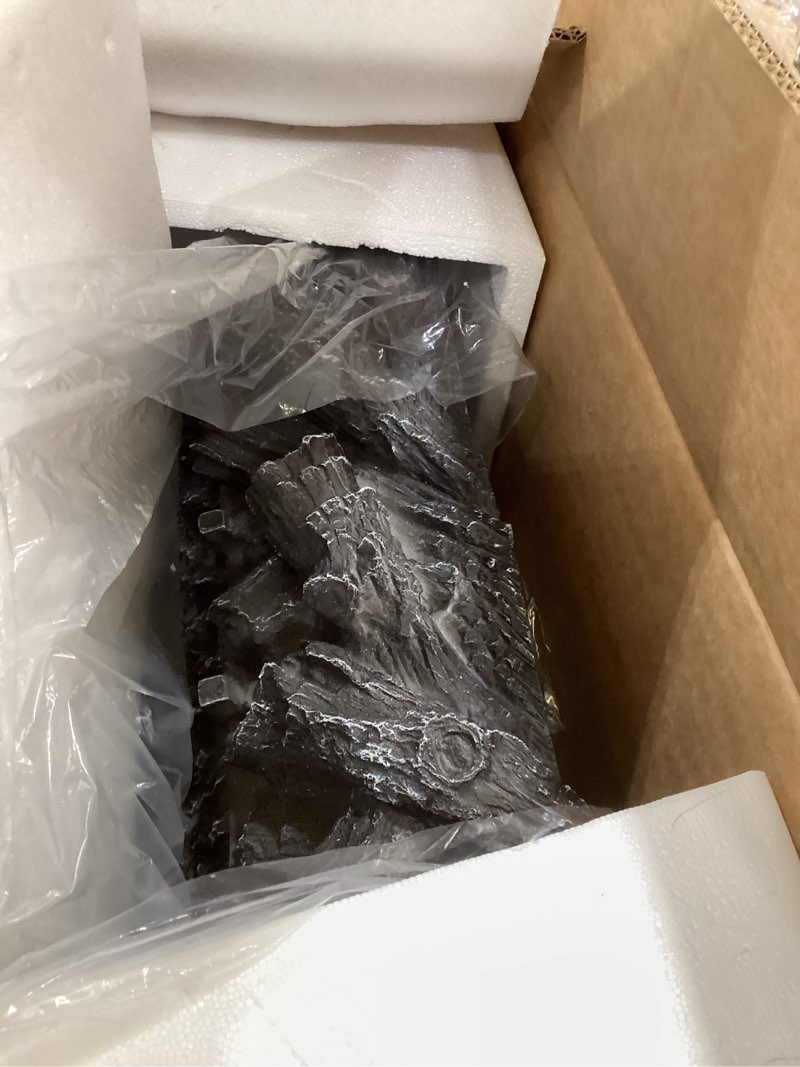 Condition photo showing Good Condition for Electric Fireplace Logs Inserts Heater 20-Inch, Remote Controller Fireplace Heater, Adjustable Flame Colors, Realistic Fake firewood Flame, Overheat Protection, Timer, Thermostat, 1500W Black 20"