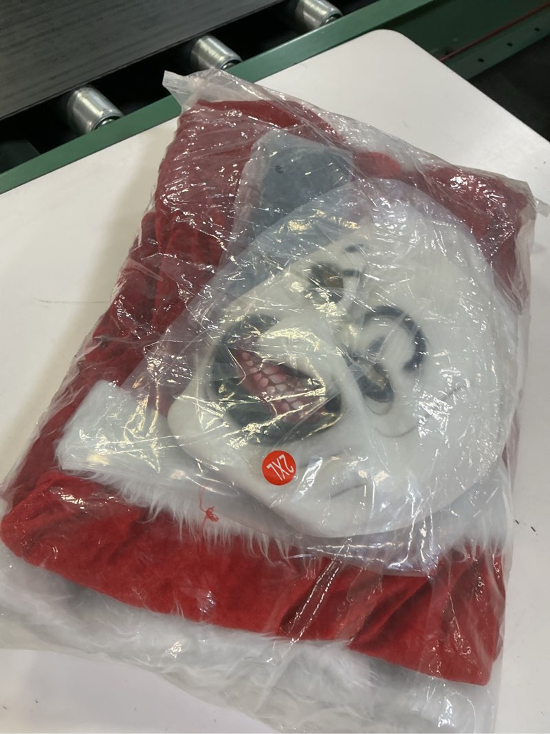 Condition photo showing Good Condition for Clown Costume Cosplay Halloween The Killer Clown Christmas Costume Cosplay Mask Full Set XX-Large Christmas Costume