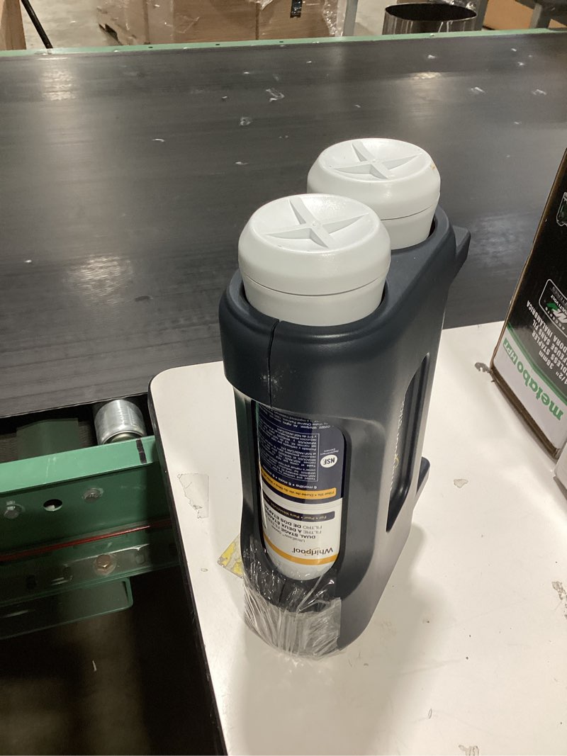 Condition photo showing As Is for whirlpool whadus5 under sink water filtration system with chrome faucet | extra long life | easy to replace 2-stage ultraease filter