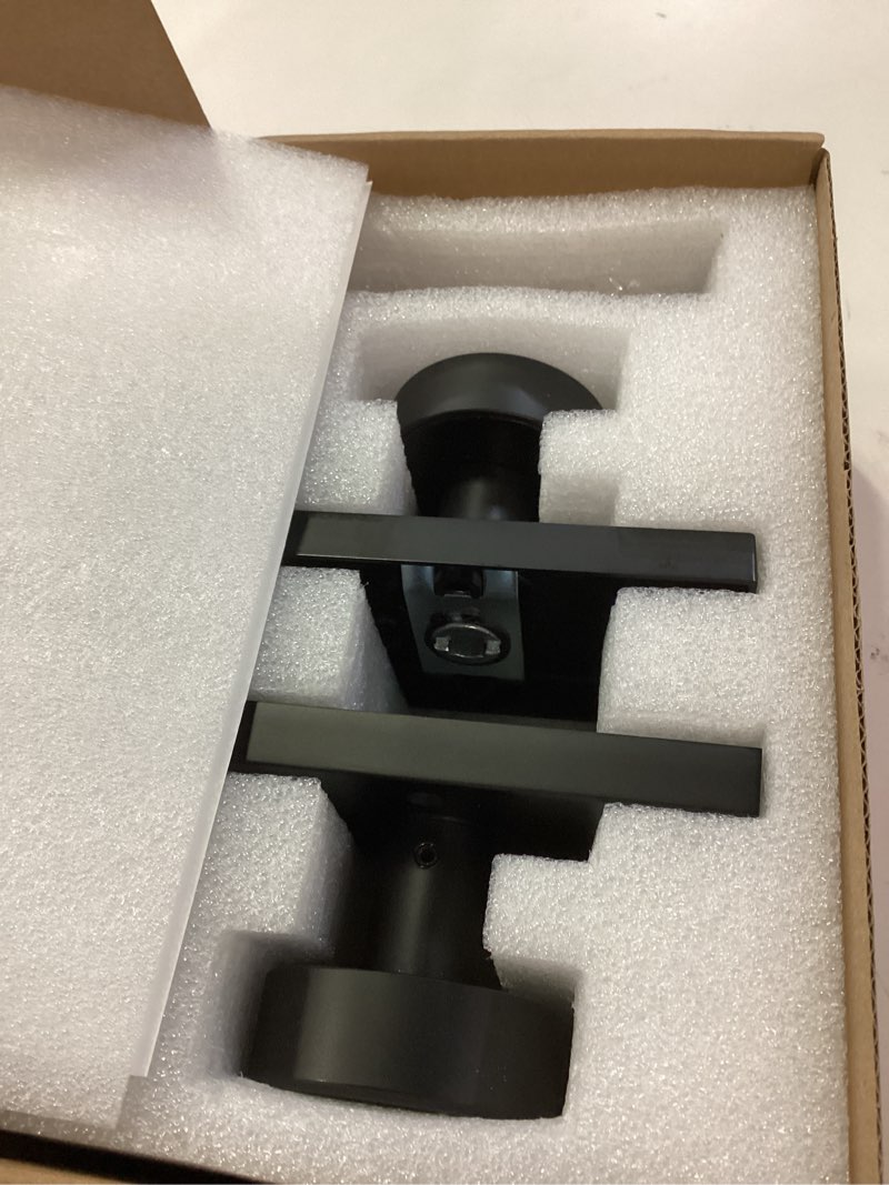 Condition photo showing Good Condition for dummy door knob interior, matte black door knobs modern rectangle heavy duty door handle for bifold closet doors, 2 pack dummy 2 pack matte black