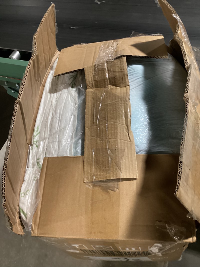 Condition photo showing As Is for (simular to)whatsbedding queen mattress topper, soft pillow top mattress topper with deep pocket fits 8–21 inch,7d spiral fiber filling, bamboo viscose air layer mattress topper queen.