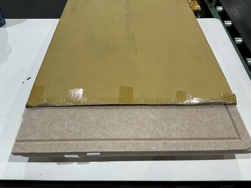 Condition photo showing Good Condition for large bulletin board - 72 x 48 inches cork board with 30 pushpin, 6' x 4' cork board for walls pin board, self-adhesive felt board vision board foldable photo board for wall (beige brown)