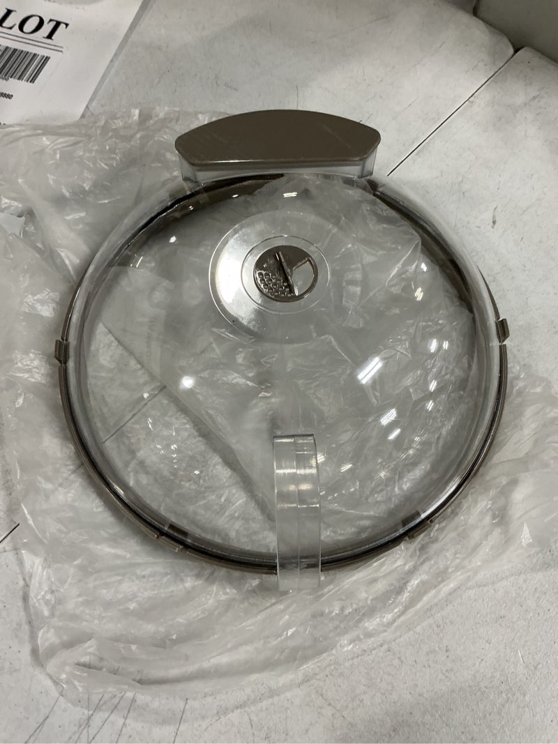 Condition photo showing Good Condition for 12 inch microwave splatter cover, upgraded microwave cover for food with water steamer, integrated handle, splatter guard, cookware lid, house warming gifts new home, grey 12 inch grey
