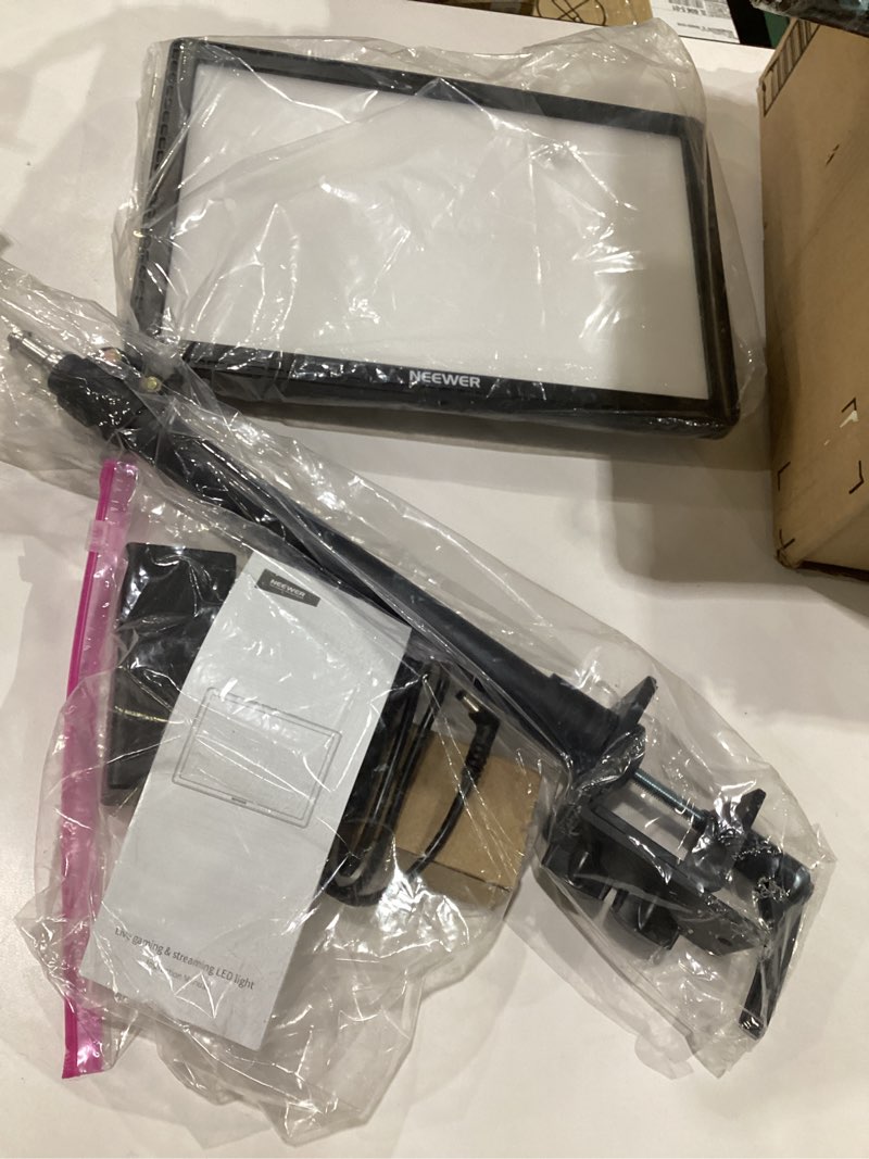Condition photo showing Good Condition for NEEWER 15.5" LED Streaming Key Light, Clamp on Desk Panel Video Lighting for Gaming Recording Zoom Call, CRI97+, 2.4G PC/Mac iOS/Android APP Control, Compatible with Elgato Stream Deck, GL1 PRO Black GL1 Pro(Black)
